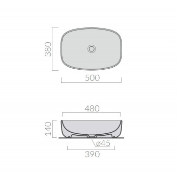 Раковина накладная GALASSIA DREAM 7301GM