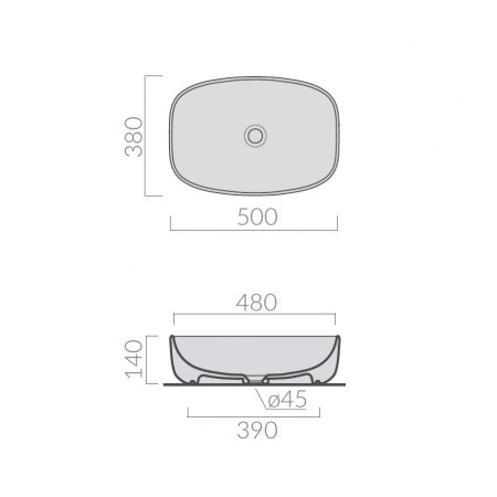 Раковина накладная GALASSIA DREAM 7301GM
