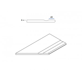 Керамогранит 620090000737 Бортик Миллениум Сильвер с выемкой закругленный левый 30х60