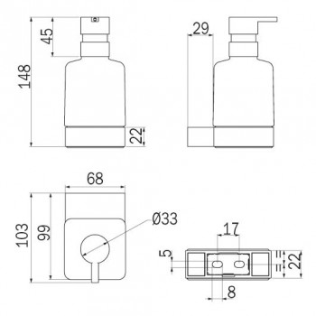 Дозатор для мыла INDA INDISSIMA A88120CR21