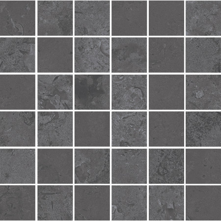 Мозаика DD205120/MM Декор Про Лаймстоун серый темный матовый мозаичный 30х30