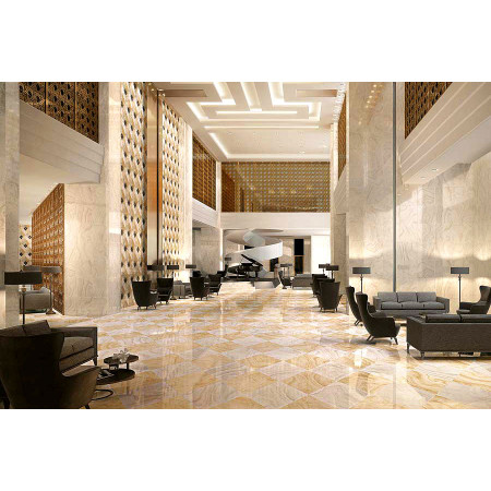 Керамогранит 610090001239 Supernova Onyx Ivory Chiffon Bottone Lap 7,3x7,3