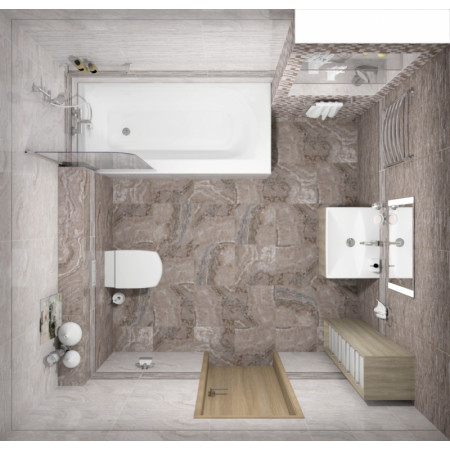 Плитка Marmo коричневый мозаика 17-11-15-1190 20х60