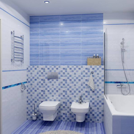 Плитка Бордюр Mono blue 50x2