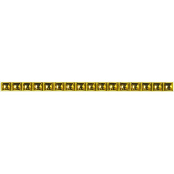 Плитка Бусинка Бордюр золото 1.3х25