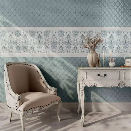 Плитка 6406 Браганса голубой светлый матовый 25х40